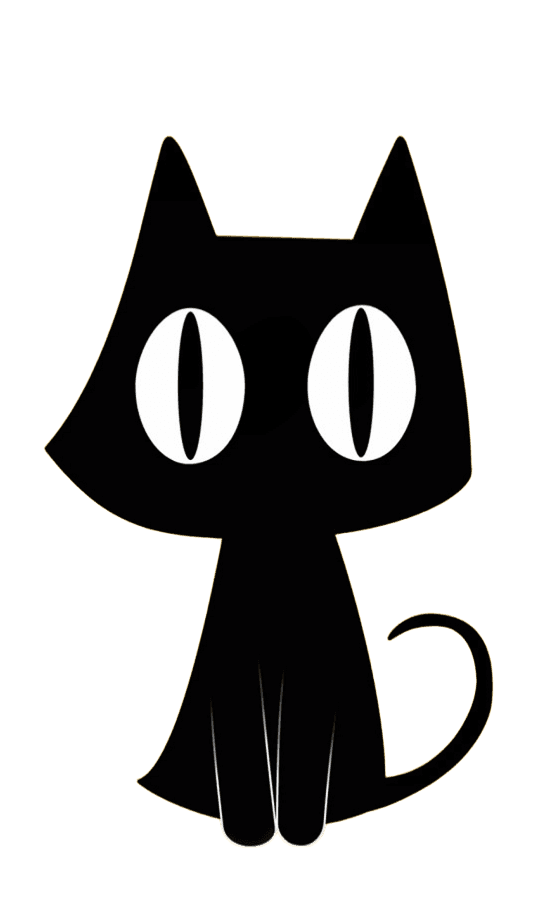 Mascote gatinho preto da Dunni Ciid